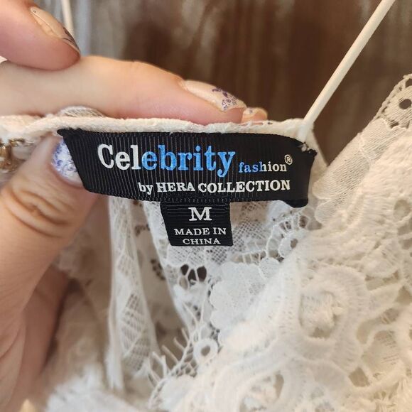 Celebrity by Hera Collection lacy white dress - Picture 3 of 5